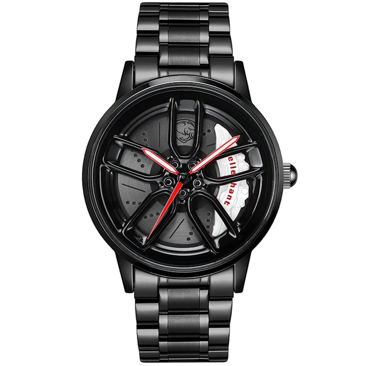HMN Hellephant Charger Wheel Watch: Supercharged HEMI Inspired Men's Racing Analog Timepiece
