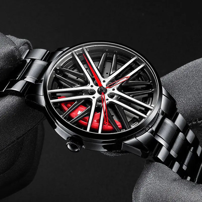 Luxury BMW M750 Car Rim Watch - Spinning Wheel Design, Sapphire Glass