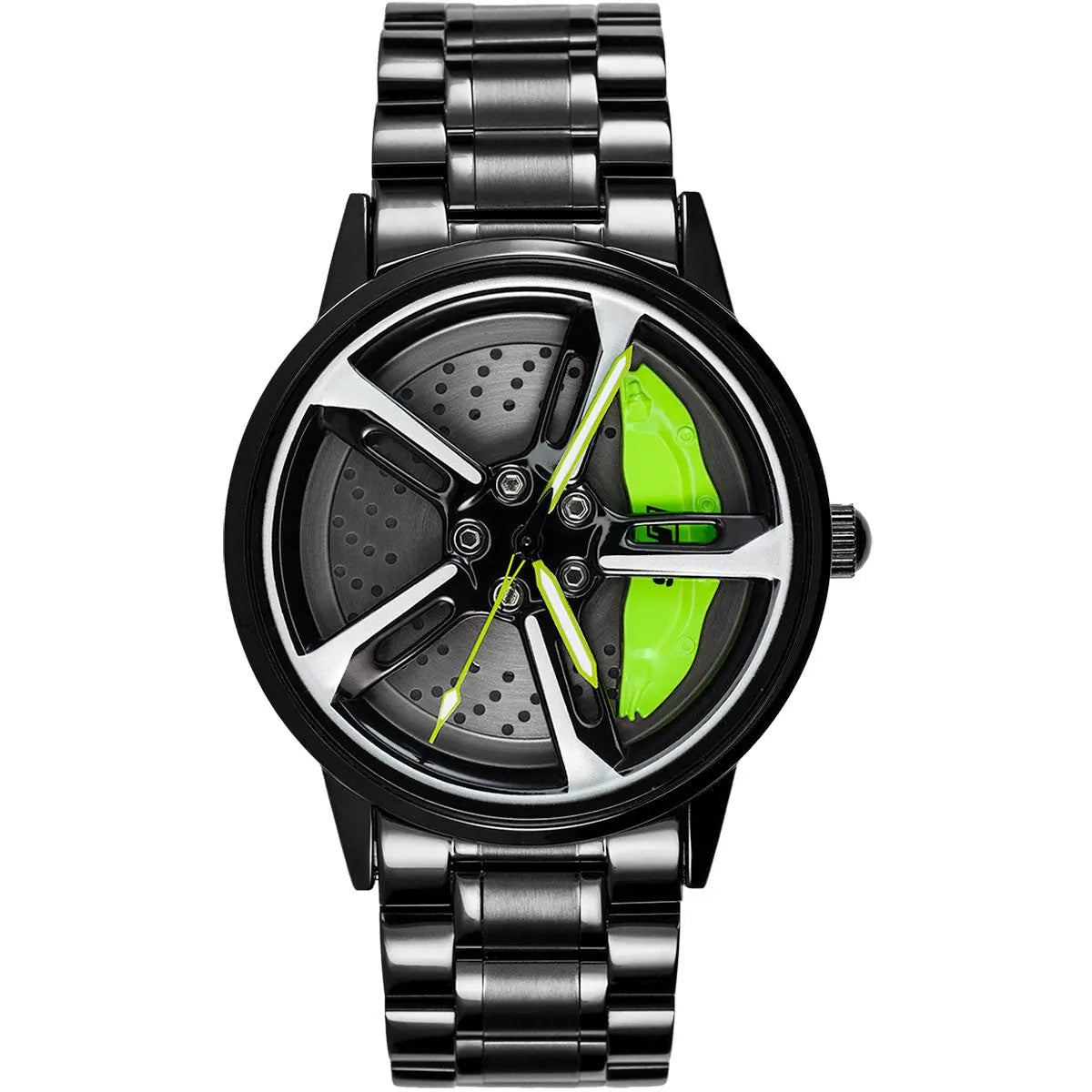 HMNWatch Bavaria RS7 Men's Luxury Racing Rim Watch with Spinning Wheel