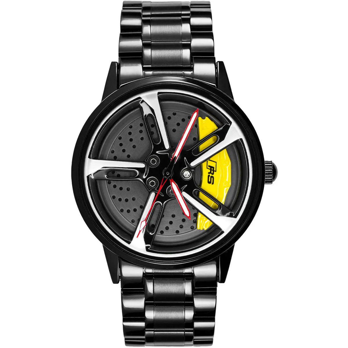 HMNWatch Bavaria RS7 Men's Luxury Racing Rim Watch with Spinning Wheel