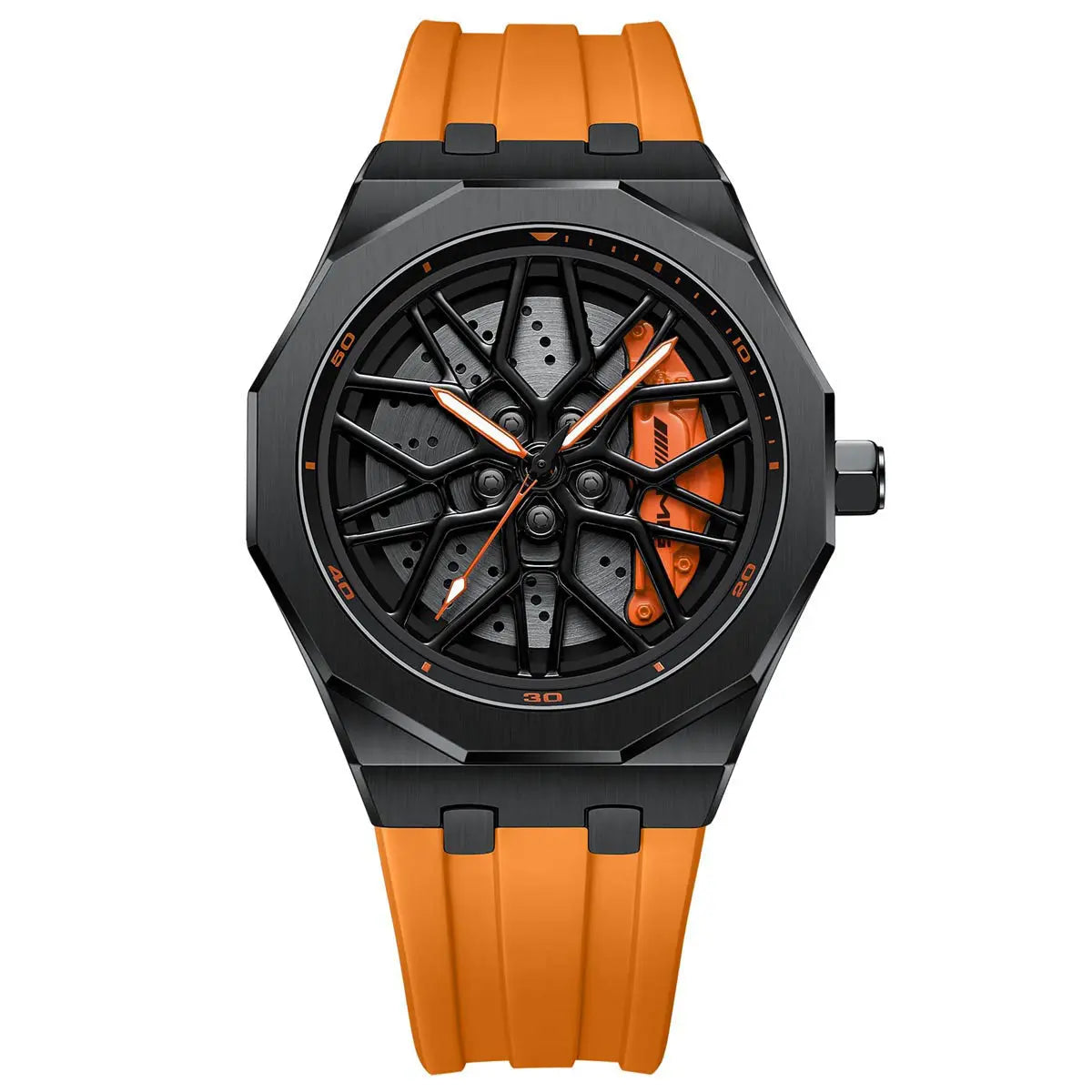 HMNWatch Petronas G55 Mercedes AMG Rim Watch: Sapphire Glass, Silicone Strap