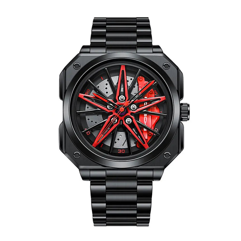 HMNWatch Boxster 911 Luxury Car Wheel Watch with Sapphire Glass