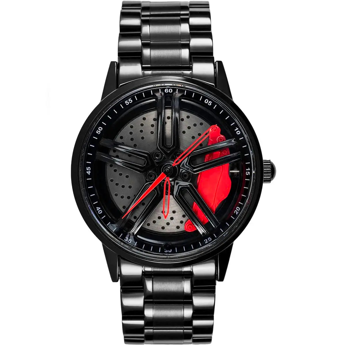 HMNWatch Corvette C8 Muscle Rim Watch: Sapphire Glass, Racing Wheel Design