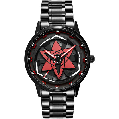 HMNWatch Sasuke Uchiha Eternal Mangekyo Sharingan Spinning Dial Collector's Watch
