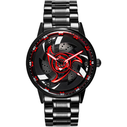 Itachi Uchiha Eternal Shadow Spinning Mangekyō Sharingan Dial Stainless Steel Watch