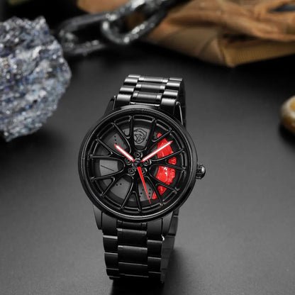 HMN Hellcat SC707 Men's Racing Watch: Sapphire Glass, 3D Caliper Design