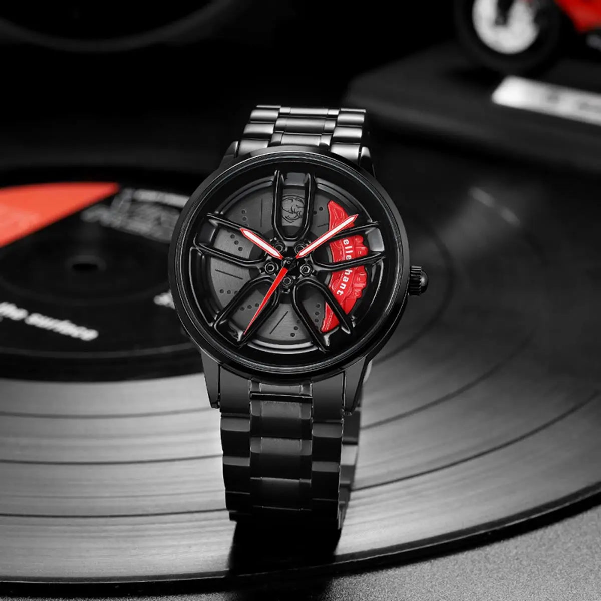 HMN Hellephant Charger Wheel Watch: Supercharged HEMI Inspired Men's Racing Analog Timepiece