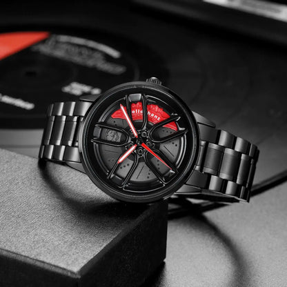 HMN Hellephant Charger Wheel Watch: Supercharged HEMI Inspired Men's Racing Analog Timepiece