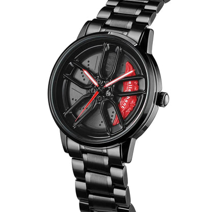 HMN Hellephant Charger Wheel Watch: Supercharged HEMI Inspired Men's Racing Analog Timepiece