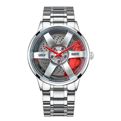 HMNWatch TE-37 Non-Spinning JDM Car Wheel Watch: Premium Racing Design Timepiece