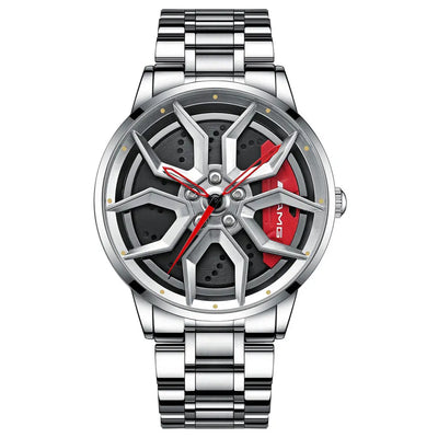 Petronas S65 AMG Car Wheel Watch - Stainless Steel, Sapphire Glass, Quartz