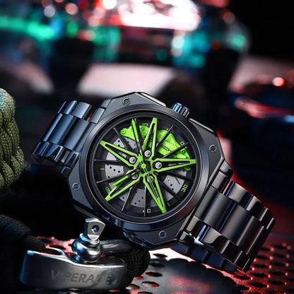 HMNWatch Boxster 911 Luxury Car Wheel Watch with Sapphire Glass