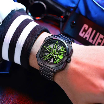 HMNWatch Boxster 911 Luxury Car Wheel Watch with Sapphire Glass