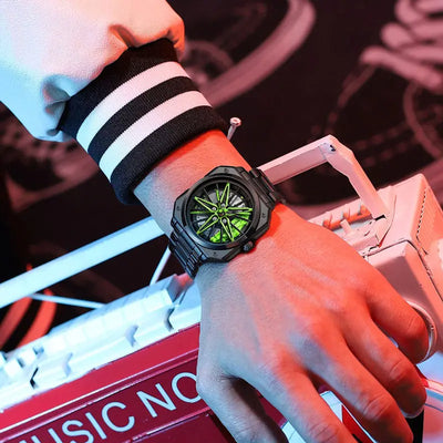 HMNWatch Boxster 911 Luxury Car Wheel Watch with Sapphire Glass