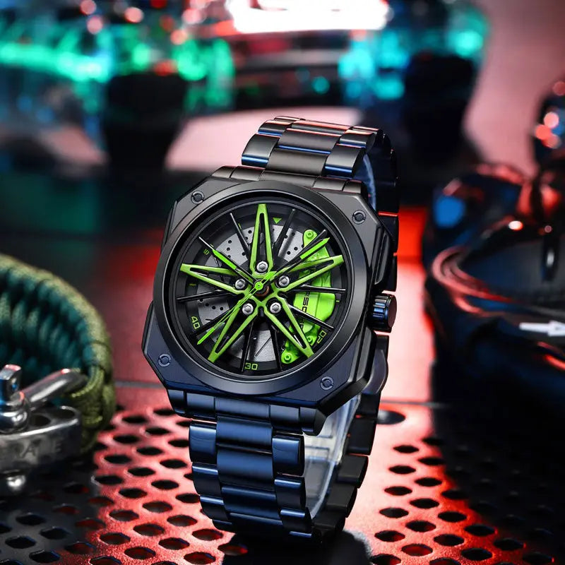 HMNWatch Boxster 911 Luxury Car Wheel Watch with Sapphire Glass