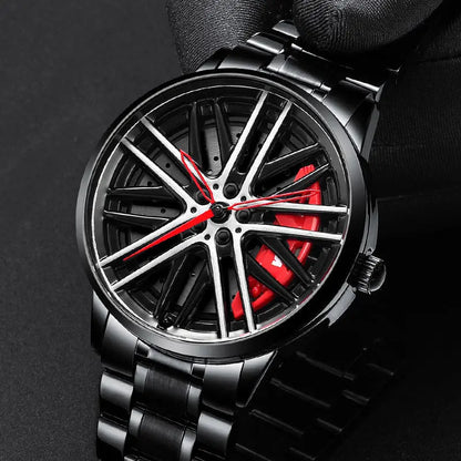 Luxury BMW M750 Car Rim Watch - Spinning Wheel Design, Sapphire Glass