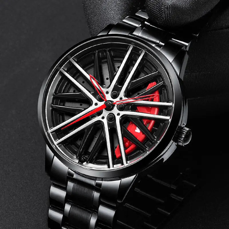 Luxury BMW M750 Car Rim Watch - Spinning Wheel Design, Sapphire Glass