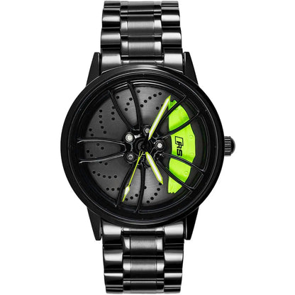 HMN Bavaria RS6 Men's Racing Watch: Spinning Wheel Design, Sapphire Glass