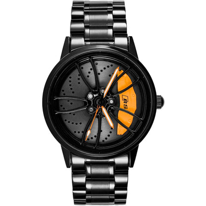 HMN Bavaria RS6 Men's Racing Watch: Spinning Wheel Design, Sapphire Glass