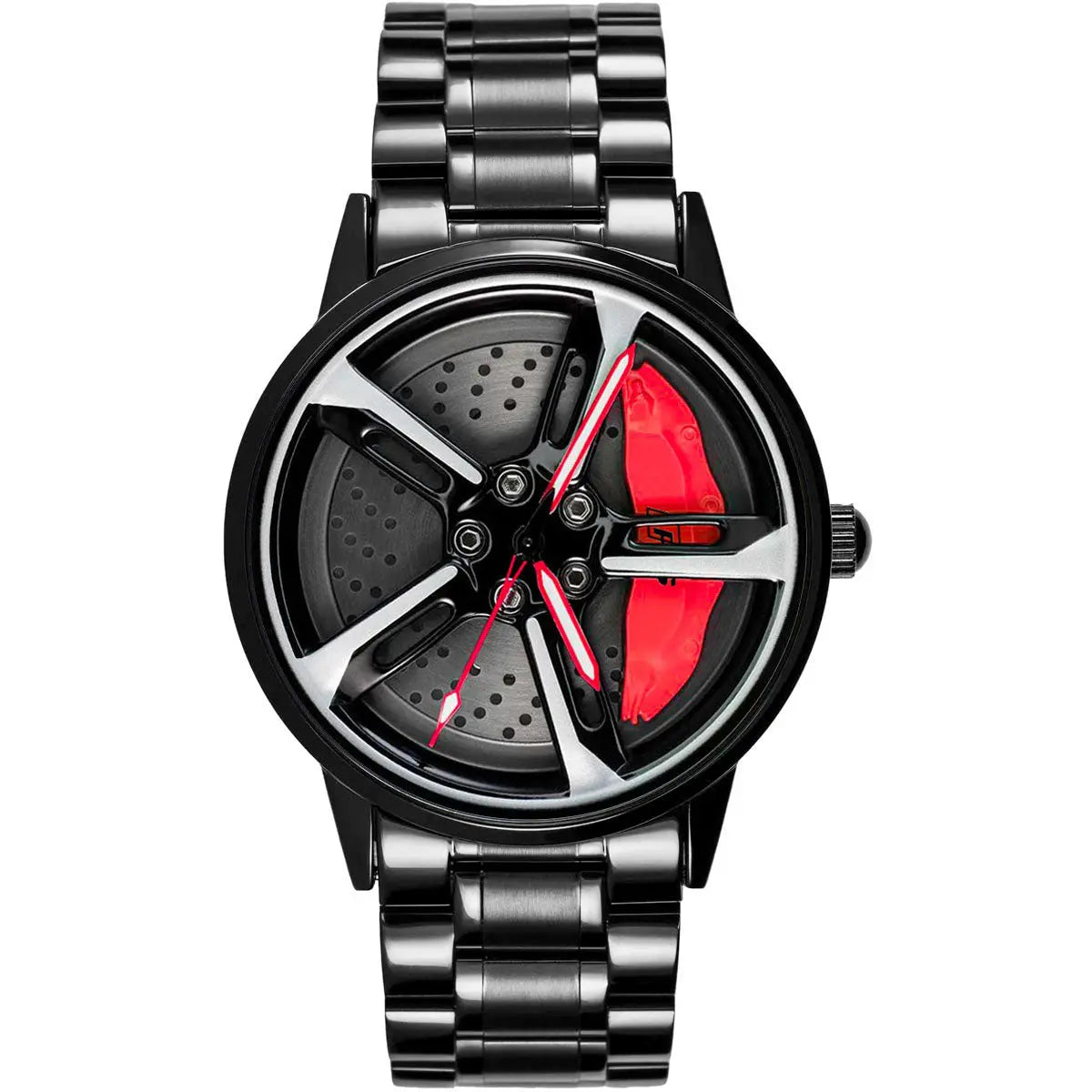 HMNWatch Bavaria RS7 Men's Luxury Racing Rim Watch with Spinning Wheel