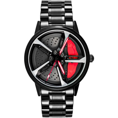 HMNWatch Bavaria RS7 Men's Luxury Racing Rim Watch with Spinning Wheel