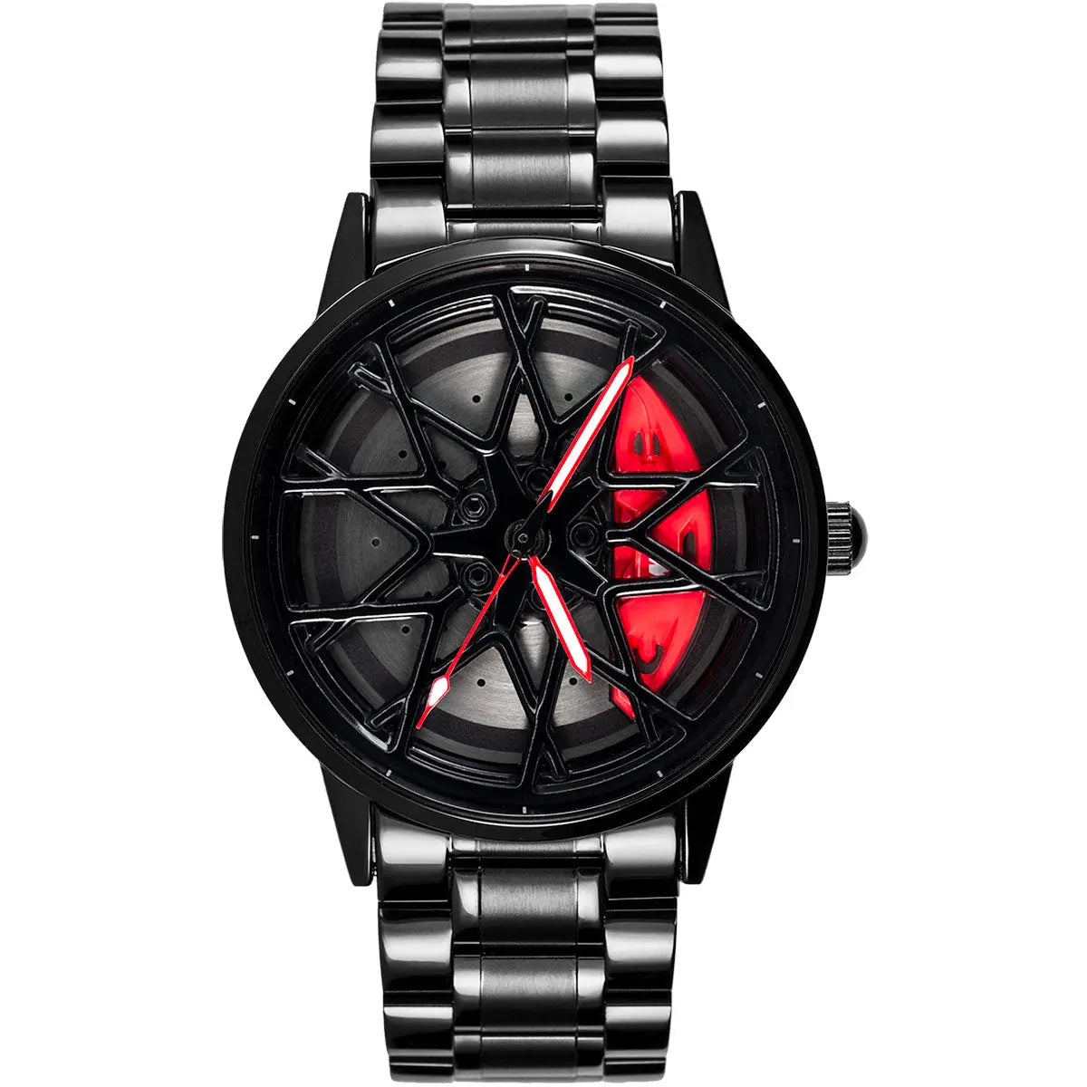 HMN Bimmer M8 Racing Watch: Spinning Wheel Design, Sapphire Glass, Men's Automotive Timepiece