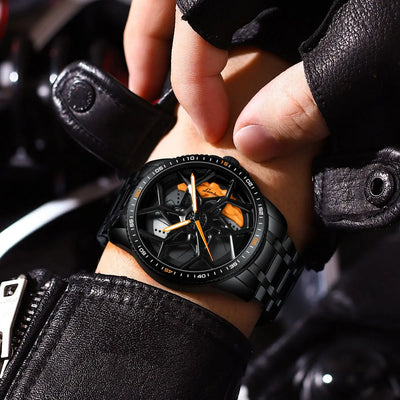 Luxury HMN Avento SV Sports Car Enthusiast Spinning Rim Wheel Watch