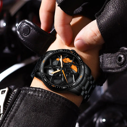 Luxury HMN Avento SV Sports Car Enthusiast Spinning Rim Wheel Watch