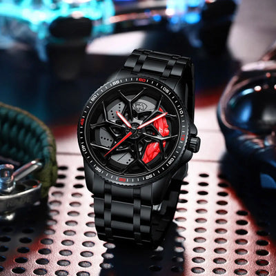 Luxury HMN Avento SV Sports Car Enthusiast Spinning Rim Wheel Watch