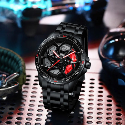 Luxury HMN Avento SV Sports Car Enthusiast Spinning Rim Wheel Watch