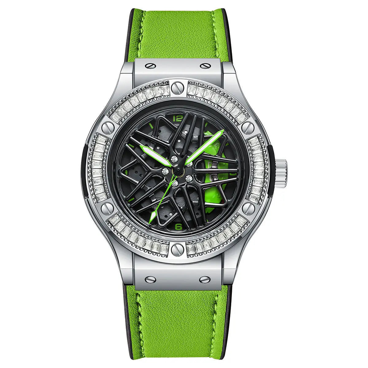 HMN S6 Diamond Lady Watch: Elegant Women's Audi Rim Wheel Luxury Sport Timepiece