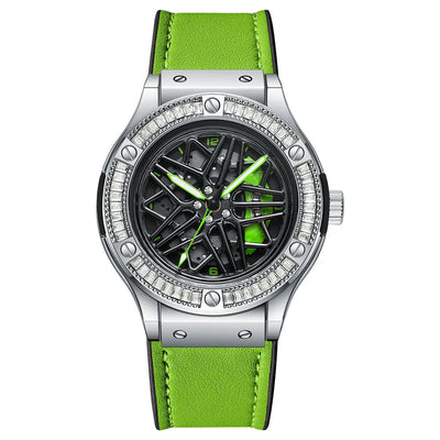 HMN S6 Diamond Lady Watch: Elegant Women's Audi Rim Wheel Luxury Sport Timepiece