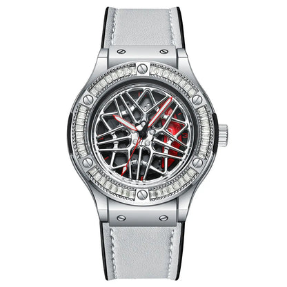 HMN S6 Diamond Lady Watch: Elegant Women's Audi Rim Wheel Luxury Sport Timepiece