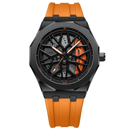 HMNWatch Petronas G55 Mercedes AMG Rim Watch: Sapphire Glass, Silicone Strap