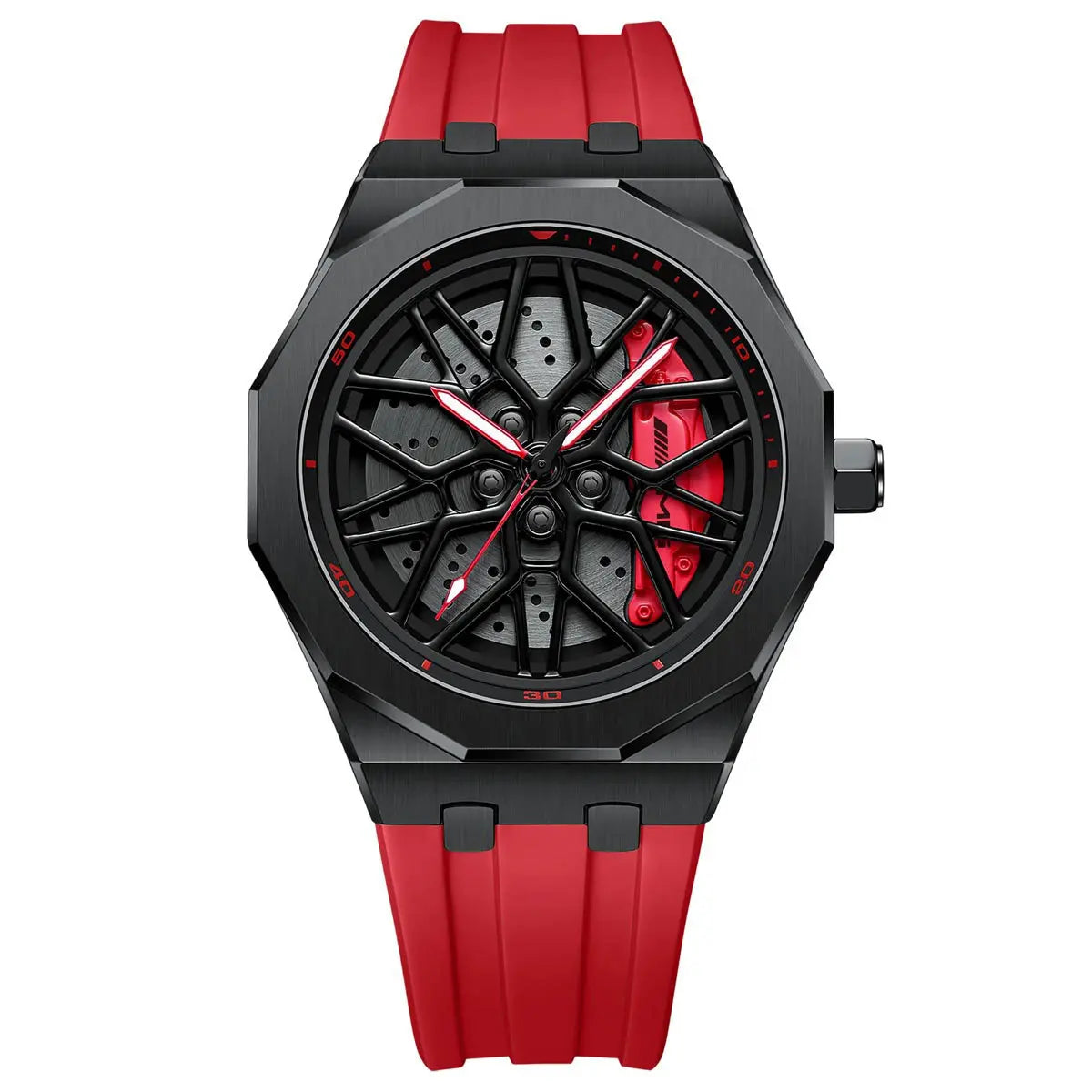 HMNWatch Petronas G55 Mercedes AMG Rim Watch: Sapphire Glass, Silicone Strap