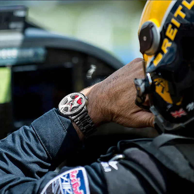 HMNWatch Speed Star GT Premium Men's Racing Car Wheel Design Watch