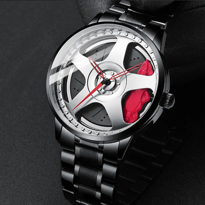 HMNWatch Speed Star GT Premium Men's Racing Car Wheel Design Watch
