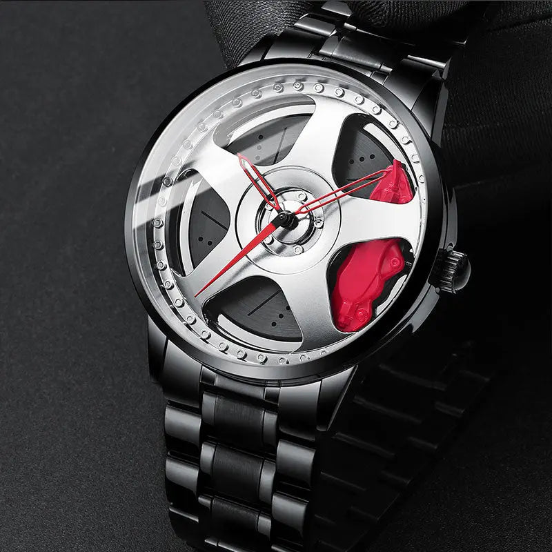 HMNWatch Speed Star GT Premium Men's Racing Car Wheel Design Watch