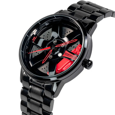 HMNWatch TE-37 Non-Spinning JDM Car Wheel Watch: Premium Racing Design Timepiece