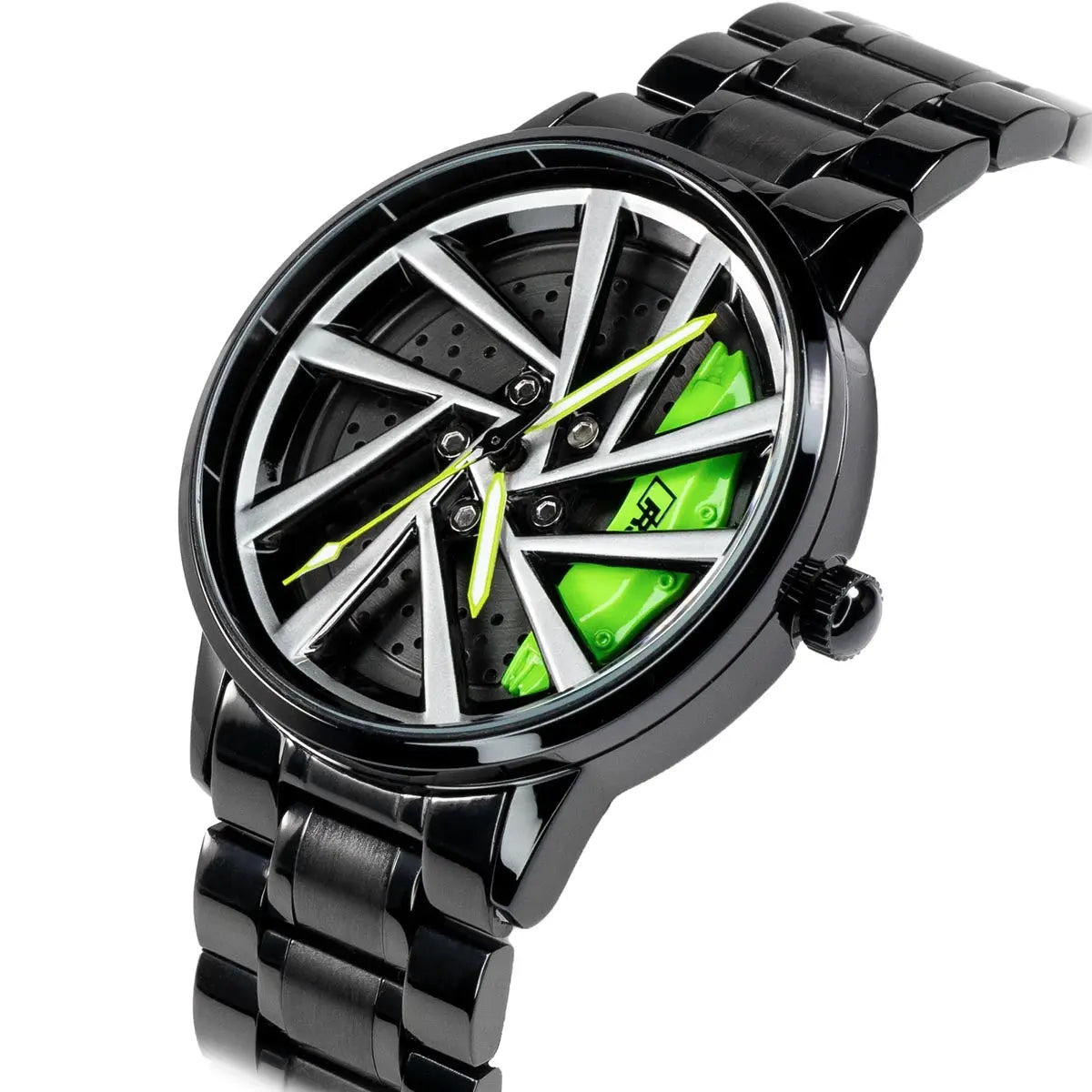 HMNWatch Bavaria RS Men's Racing Watch - Audi RS Rim Design Spinning Wheel