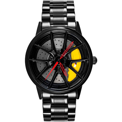 Premium Men's BMW M3 Spinning Rim Racing Watch for Car Enthusiasts
