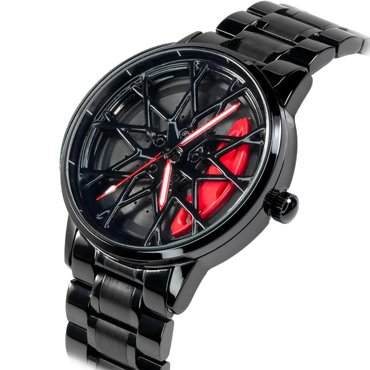 HMN Bimmer M8 Racing Watch: Spinning Wheel Design, Sapphire Glass, Men's Automotive Timepiece
