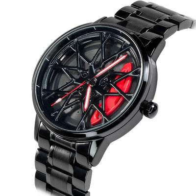 HMN Bimmer M8 Racing Watch: Spinning Wheel Design, Sapphire Glass, Men's Automotive Timepiece