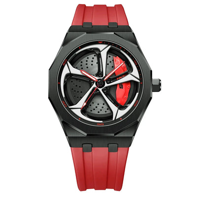 HMN Bavaria A4 Avant Rim Watch: Audi Inspired 5-Spoke Wheel, Sapphire Glass