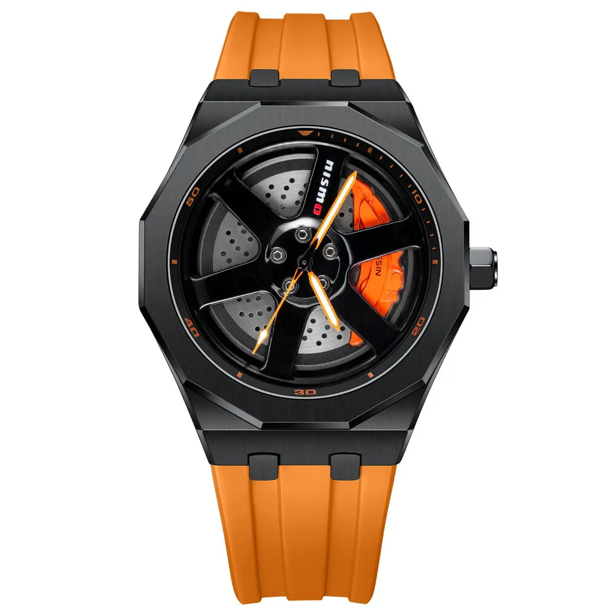 Nismo GTR Enthusiast Silicone Rim Watch: Durable Quartz Movement, Sapphire Glass