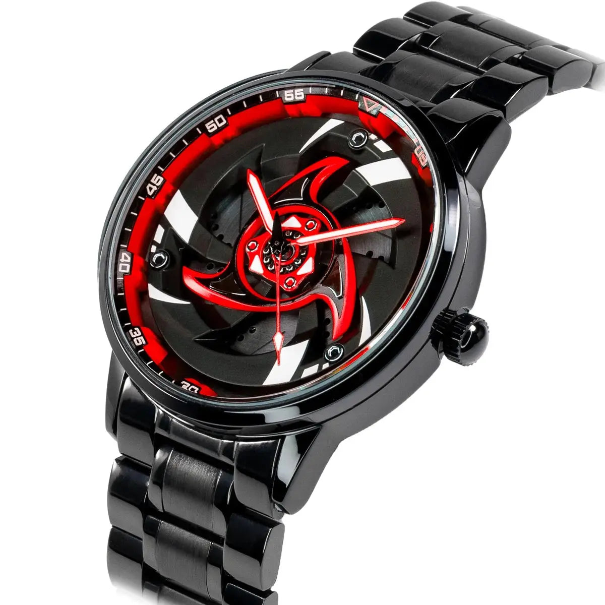 Itachi Uchiha Eternal Shadow Spinning Mangekyō Sharingan Dial Stainless Steel Watch