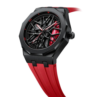 HMNWatch Petronas G55 Mercedes AMG Rim Watch: Sapphire Glass, Silicone Strap