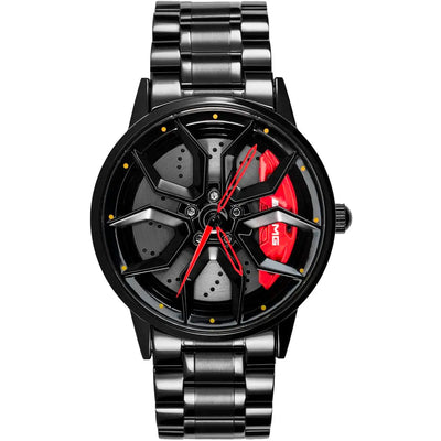 Petronas S65 AMG Car Wheel Watch - Stainless Steel, Sapphire Glass, Quartz