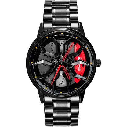 Petronas S65 AMG Car Wheel Watch - Stainless Steel, Sapphire Glass, Quartz