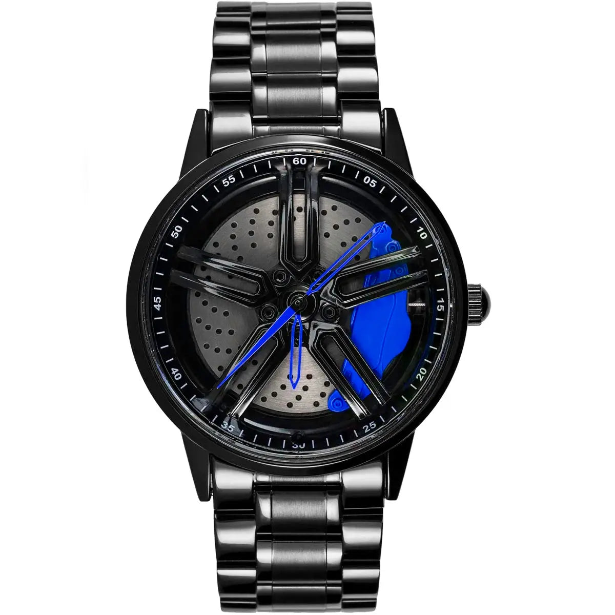 HMNWatch Corvette C8 Muscle Rim Watch: Sapphire Glass, Racing Wheel Design
